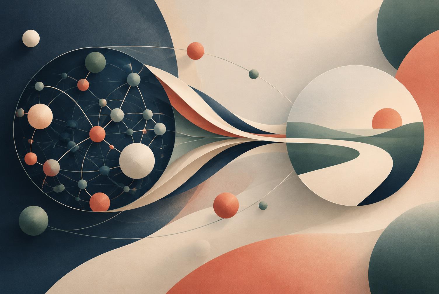 Abstract connected pathways and information points